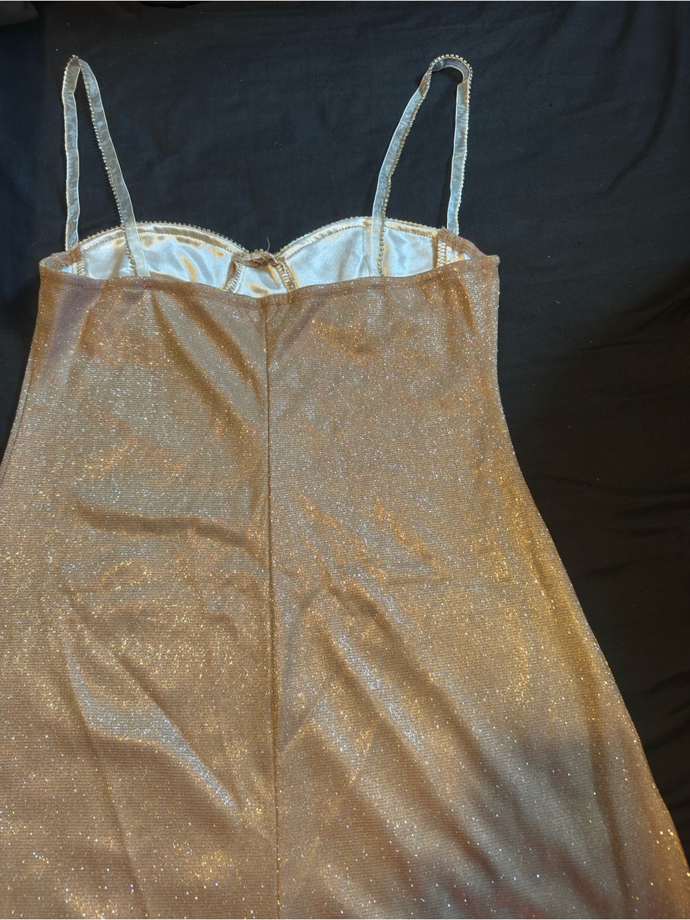 Sparkly Gold Mini Dress - Picture 5 of 5